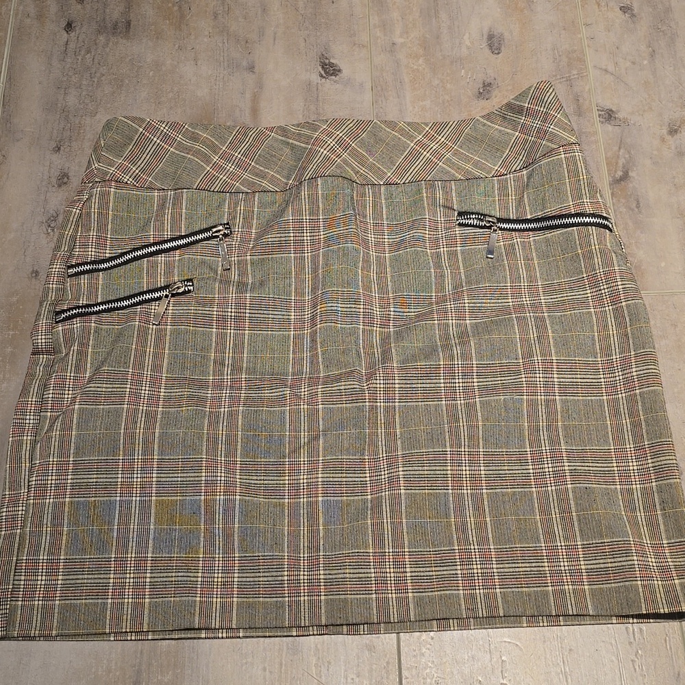 Charlotte Russe Y2k Red and Black Plaid Skirt